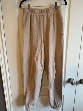Aritzia TNA Tan Light Brown Sweatfleece Cozy Fleece Mega Fit Sweatpants
